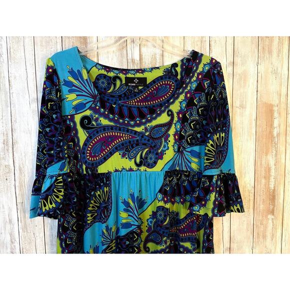 Ronnie Nicole Boho Paisley Print Dress Size 12 - Excellent - Picture 3 of 9